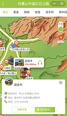 金江镇景区手绘地图智慧导览和语音结合，让景区“活”起来